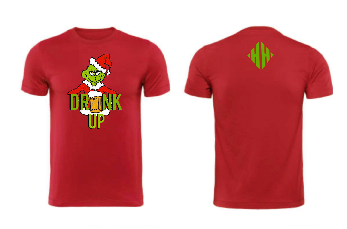 MENS GRINCH DRINK UP SHIRT